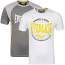 Everlast Men's 2 Pack T shirts - Grey Marl / Charcoal Marl / White - S - Assorted Afbeelding 1