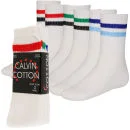 Calvin Men's Cotton 4 x 3-Pack Socks - 6-11 - Wit Afbeelding 1