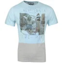 Cinch Men's Flash Photo Print T-Shirt - Aqua - S - Aqua Marl Afbeelding 1