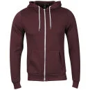 Soul Star Men's Berkley Zip Through Hoody - Burgundy - XS - Burgundy Afbeelding 1