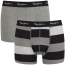 Pepe Jeans Men's Harley Gift Set 2 Pack Boxers - Black/Dark Grey - S - Zwart/Grijs Afbeelding 1