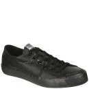 Umbro Men's Milton Low Leather Trainer - Black/Silver - 6 - Zwart Afbeelding 1