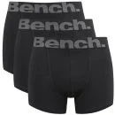 Bench Men's 3-Pack Large Logo Band Boxers - Black/Grey - S - Zwart/Grijs Afbeelding 1