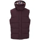 Brave Soul Men's Simple Gilet - Burgundy - S - Burgundy Afbeelding 1
