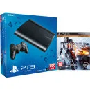 PS3: New Sony Playstation 3 Slim Console (500 GB) - Black - Includes Battlefield 4 Afbeelding 1