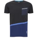 Boxfresh Men's Labile Pocket T-Shirt - Black/Mid Navy - S - Black/Mid Navy Afbeelding 1