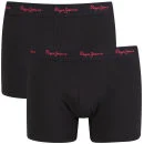 Pepe Jeans Men's Oliver 2 Pack Boxers - Black - S - Black/Red Afbeelding 1