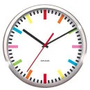 Karlsson Rainbow Wall Clock - Steel/White Afbeelding 1