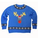 Christmas Jumper Unisex - ReggieX - S - Blauw Afbeelding 1