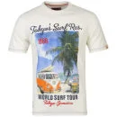 Tokyo Laundry Men's World Tour T-Shirt - Ivory - S - Ivory Afbeelding 1