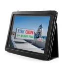 Maya Leather Styled Case for The New iPad - Black Afbeelding 1