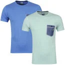 Carter Boom 2-Pack T-Shirt voor Heren - Pastelgroen/Pastelblauw - S - Spearmint/Orbit Afbeelding 1