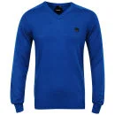 Bench Men's V-Neck Knit - Blue - S - Blauw Afbeelding 1