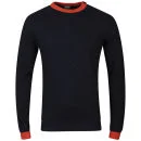 Jack & Jones Men's Aviator Knit - Black/Navy - S - Black/Navy Afbeelding 1