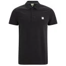 Bench Men's Brushed Neck Crystalline Polo Shirt - Jet Black - S - Zwart Afbeelding 1