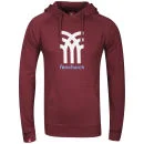 Fenchurch Men's Sweatshirt Icon Hoody - Wine/White/Marine - S - Wine/White/Marine Afbeelding 1
