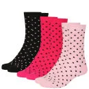 Bench Women's Polka Dot 3-Pack Sock Gift Set - Multi - UK 4-7 - Multi Afbeelding 1