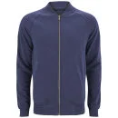 Firetrap Men's Phoenix Quilted Zip Sweatshirt - Peacoat - S - Blauw Afbeelding 1
