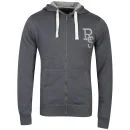 Ringspun Men's Baxter Zipped Sweat - Charcoal - S - Charcoal Afbeelding 1