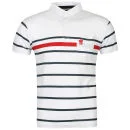 Soul Star Men's Bury Stripe Polo-Shirt - White - S - Wit Afbeelding 1