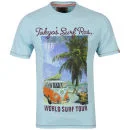 Tokyo Laundry Men's World Tour T-Shirt - Angel Blue - S - Angel Blue Afbeelding 1