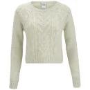 Vero Moda Banita Cable Knitted Jumper - Oatmeal - UK 8 - beige Afbeelding 1