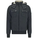Brave Soul Men's Persia Lined Zip Through Hoody - Navy - S - Blauw Afbeelding 1