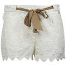 Pepe Women's Norai Lace Shorts - Cream - 26 - beige Afbeelding 1