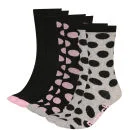 Bench Women's Spot & Plain 3-Pack Sock Gift Set - Black/Pink/Grey - UK 4-7 - Black/Pink/Grey Afbeelding 1
