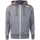 Crosshatch Men's Poplant Zip Through Hoody - Blue Night - S - Blue Night Afbeelding 1