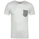 Osaka Men's Striped Pocket T-Shirt - Oatmeal - S - Oatmeal Afbeelding 1