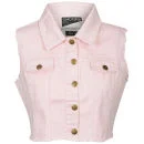 Chickster Women's Frayed Parfait Gilet - Pink - 8 - Roze Afbeelding 1