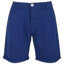 Soul Star Men's Chino Melton Shorts - Cobalt - 28R - Cobalt Afbeelding 1