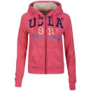 UCLA Women's Powers Fur Hood Applique Zip Thru Sweatshirt - Directoire Blue - S - Blauw Afbeelding 1