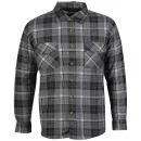 Brave Soul Men's Coburn Long Sleeved Check Shirt - Charcoal - S - Charcoal Afbeelding 1