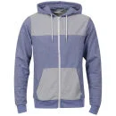 D-Code Men's Noah Loopback Zip Thru Sweatshirt - Blue Salt & Pepper - S - Blue Salt & Pepper Afbeelding 1