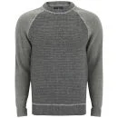 Firetrap Men's Contrast Sleeve Raglan Sweatshirt - Mid Grey Marl - S - Grijs Afbeelding 1