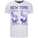 55 Soul Men's Utopia Photographic Number Print T-Shirt - White - S - Wit Afbeelding 1