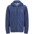 Rip Curl Men's Palm Stamp Logo Full Zip Hoody - Navy Marl - S - Blauw Afbeelding 1
