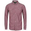 Boxfresh Men's Candie Long Sleeved Shirt - Red Chambray - XS Afbeelding 1