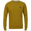 Brave Soul Men's Pride Crew Neck Sweatshirt - Mustard Marl - S - Mustard Marl Afbeelding 1