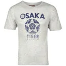Osaka Men's Striped Print T-Shirt - Oatmeal - S - Oatmeal Afbeelding 1