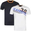 Kangol Men's Cappello and Botch 2 Pack T-shirts - White/Navy - S - White/Navy Afbeelding 1