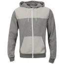 D-Code Men's Noah Loopback Zip Thru Sweatshirt - Mid Grey Salt & Pepper - S - Mid Grey Salt & Pepper Afbeelding 1