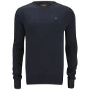 Ringspun Men's Luco Crew Neck Jumper - Navy Marl - S - Navy Marl Afbeelding 1