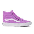 Vans Women's SK8-Hi Slim Zip Overwashed Hi-Top Trainers - Radiant Orchid - 3 - Pink/Purple Afbeelding 1