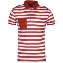 Soul Star Men's Nautical Polo-Shirt - Red - S - Rood Afbeelding 1
