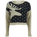 Vero Moda Women's Lucila Reindeer Christmas Jumper - Black - XS - Zwart Afbeelding 1