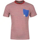 Urban Stone Men's Phippie Fine Stripe T-Shirt - Red - S - Rood Afbeelding 1