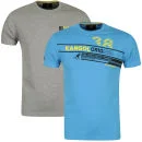 Kangol Men's Minister and Flip 2 Pack T-shirts - Turquoise/Grey - S - Turquoise/Grey Afbeelding 1